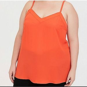 ➕ Torrid Orange Georgette Tunic Cami 2X 18-20. 2X